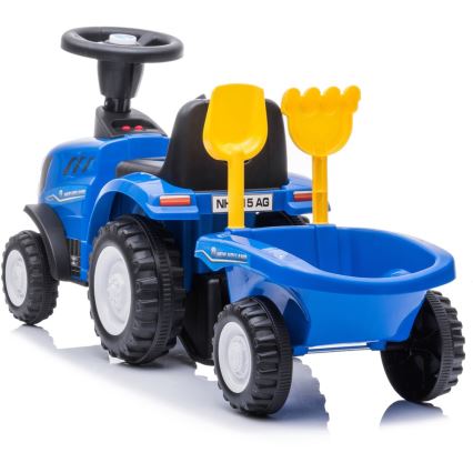 Push bil NEW HOLLAND 2xAA blå/svart