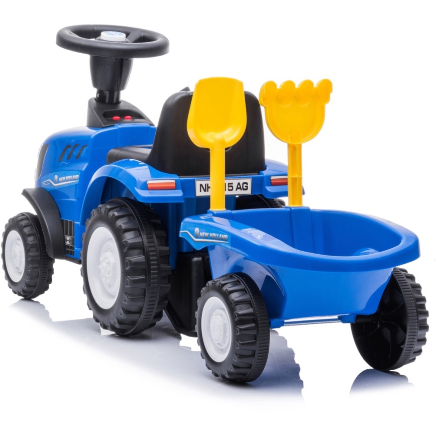 Push bil NEW HOLLAND 2xAA blå/svart