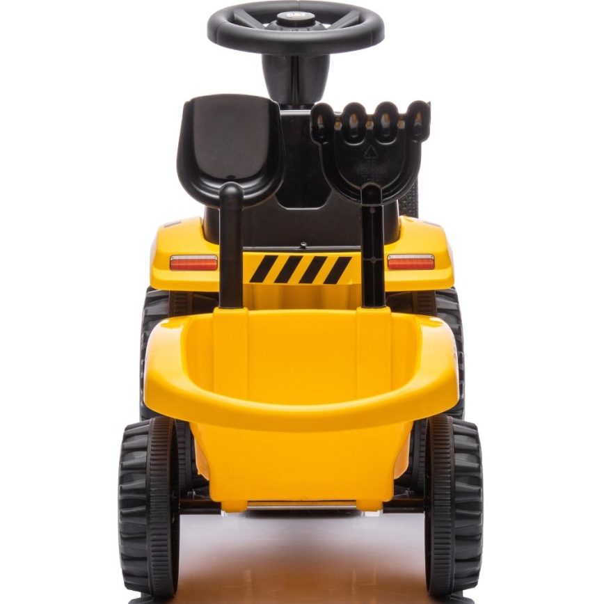 Push bil traktor CAT 2xAA gul/svart
