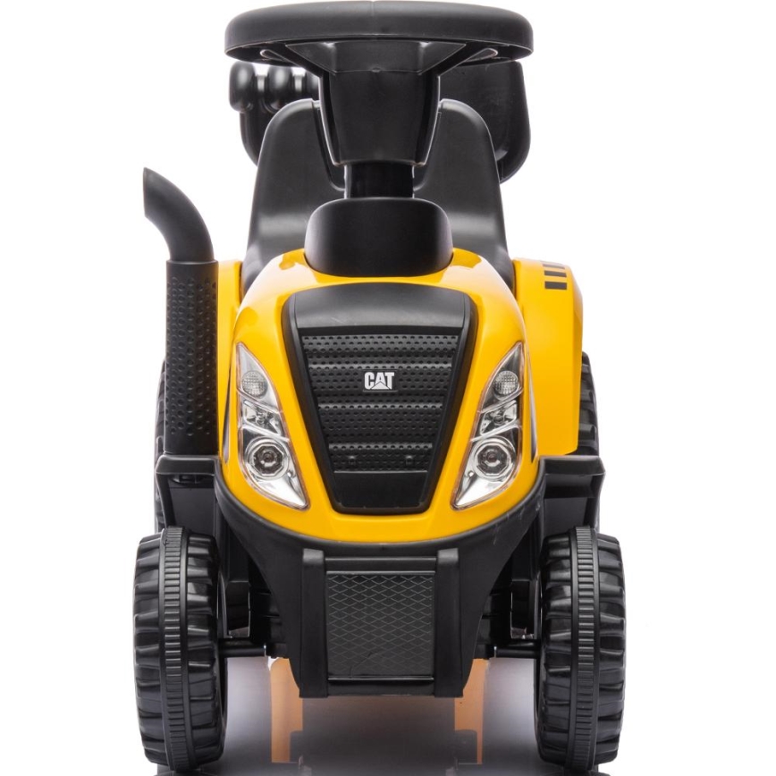 Push bil traktor CAT 2xAA gul/svart