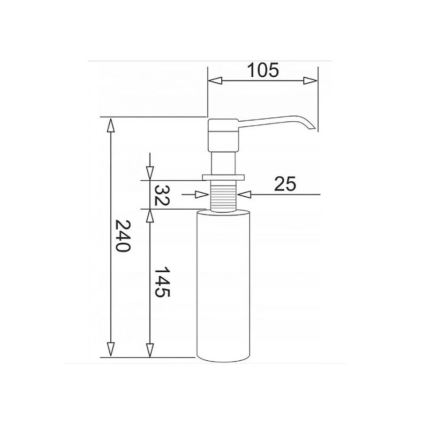 Pyramis 29192191 - Infälld tvålpump i blank krom