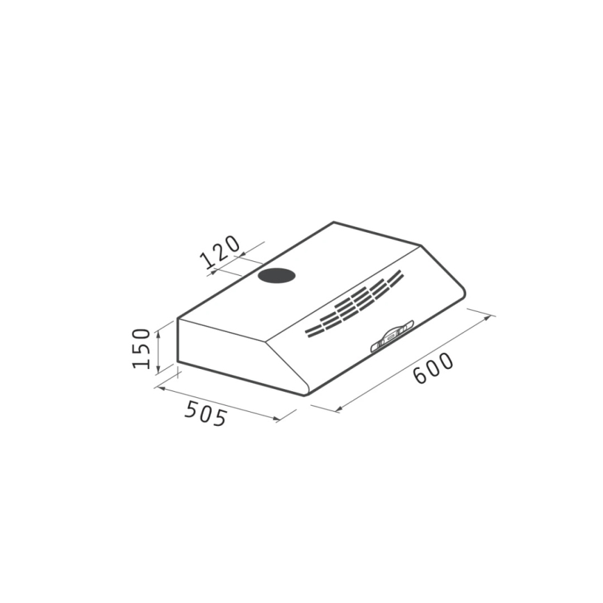 Pyramis 65041701 - Fläkt STANDARD HOOD 60 cm svart