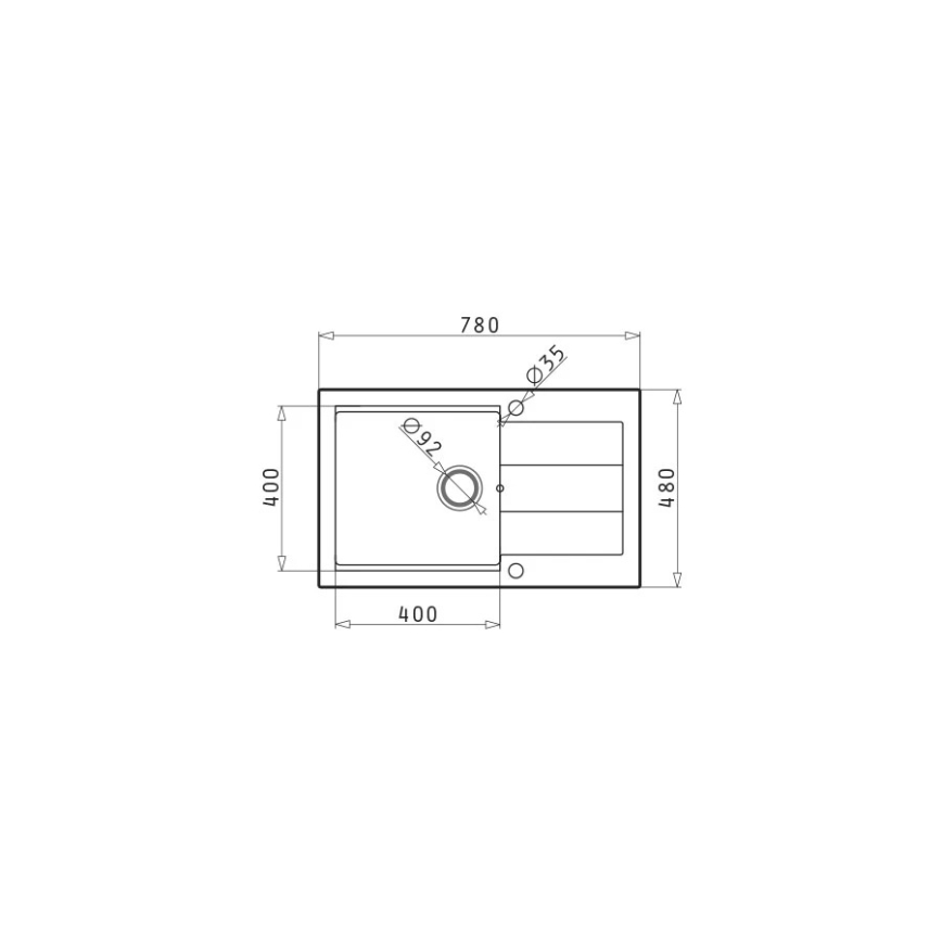 Pyramis 70083601 - Diskho SPARTA PLUS LUX 78x48 cm granit/beige