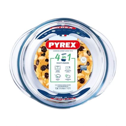 PYREX ugnsform med lock 1,3 l