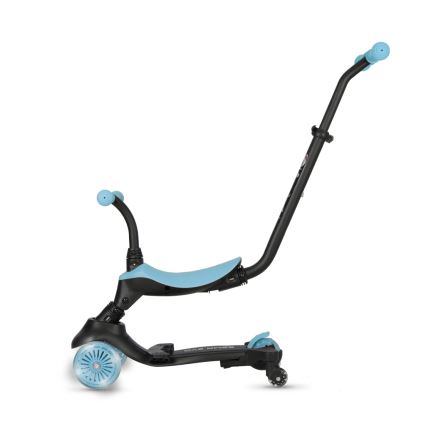 QPlay - Barnens kickbike SEMA EVO 5 i 1 med LED-hjul, blå