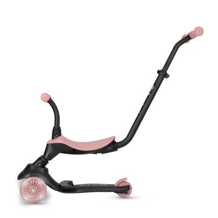 QPlay - Barnsparkcykel med LED-hjul 5 i 1 SEMA EVO rosa
