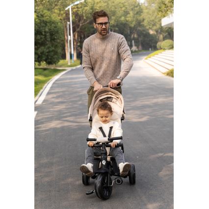 QPlay - Barntrehjuling 5-i-1 NOVA MAX beige