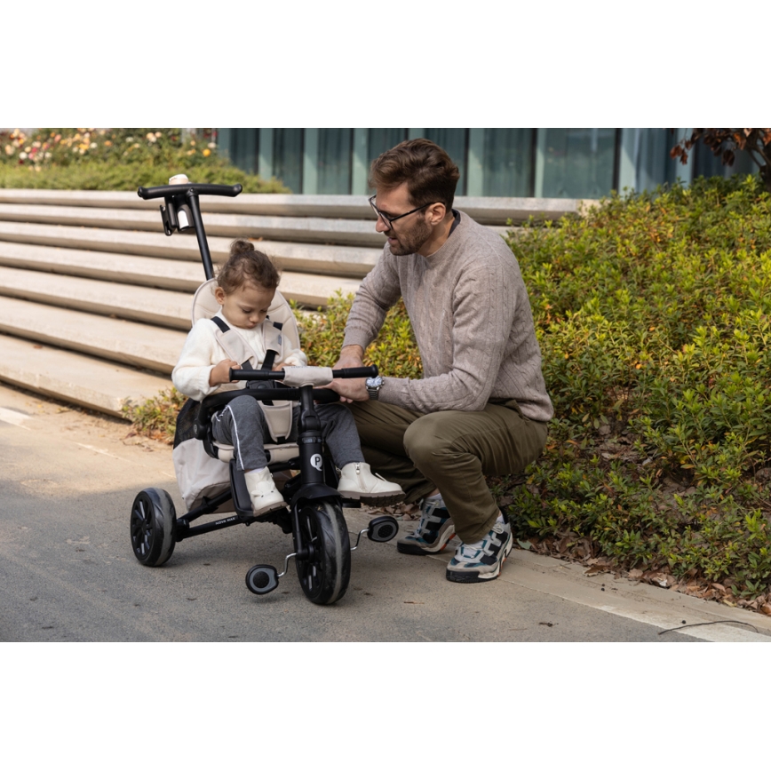 QPlay - Barntrehjuling 5-i-1 NOVA MAX beige