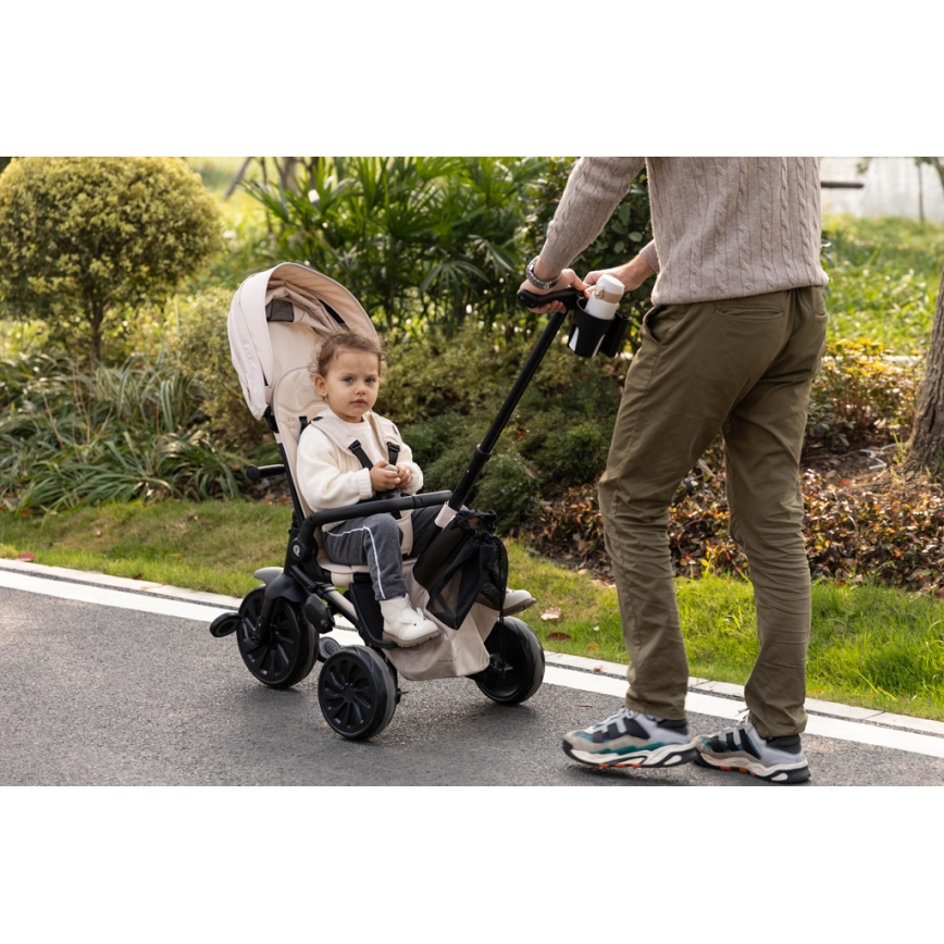 QPlay - Barntrehjuling 5-i-1 NOVA MAX beige