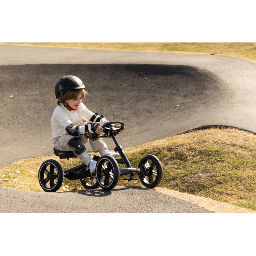 QPlay - Fyrhjuling för barn GO KART, svart