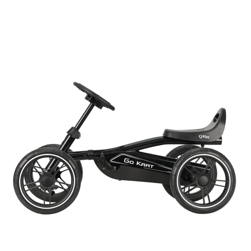 QPlay - Fyrhjuling för barn GO KART, svart