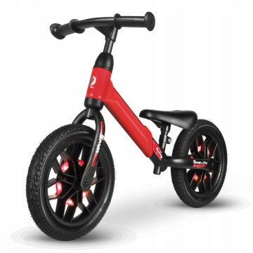 QPlay - Spark balanscykel med LED-lampor på hjulen röd