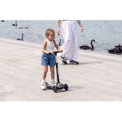 QPlay - SPARKLING barnsparkcykel med LED-hjul, svart