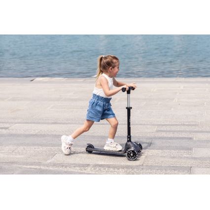 QPlay - SPARKLING barnsparkcykel med LED-hjul, svart