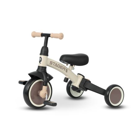 QPlay - Trehjuling för barn 3 i 1 STAGER beige