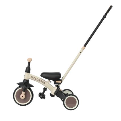 QPlay - Trehjuling för barn 3 i 1 STAGER beige