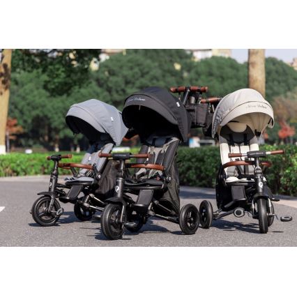 QPlay - Trehjuling för barn 5 i 1 NOVA DELUXE beige