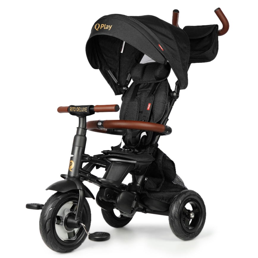 QPlay - Trehjuling för barn RITO DELUXE (Limited special edition) svart