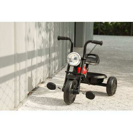 QPlay - Trehjuling för barn TRIDURO svart/röd