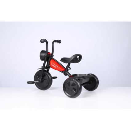QPlay - Trehjuling för barn TRIDURO svart/röd