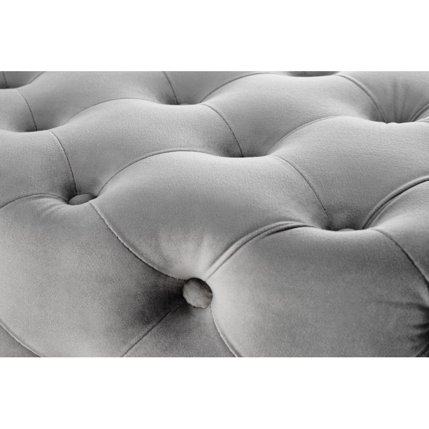 Quiltad bänk ATHENA 40x100 cm grå/guld