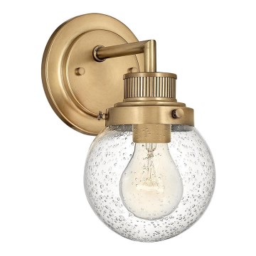 Quintiesse - Badrumsvägglampa POPPY 1xE27/60W/230V IP44 guld