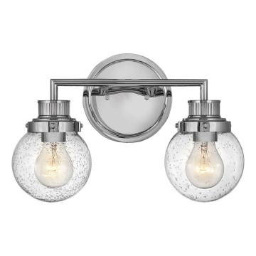 Quintiesse - Badrumsvägglampa POPPY 2xE27/60W/230V IP44 blank krom