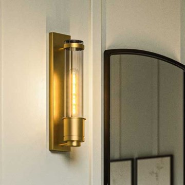 Quintiesse - Badrumsvägglampa WELLINGTON 1xE27/60W/230V IP44 guld