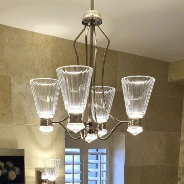 Quintiesse - LED-badrumspendel på stång KAYVA LED/24W/230V IP44 blank krom