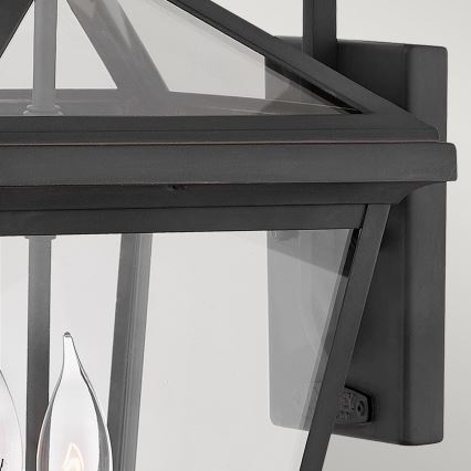 Quintiesse - Utomhusvägglampa ALFORD M 2xE14/40W/230V IP44 svart