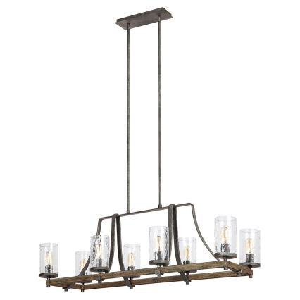 Quintiesse - Taklampa med stång ANGELO 8xE27/60W/230V ekfinish