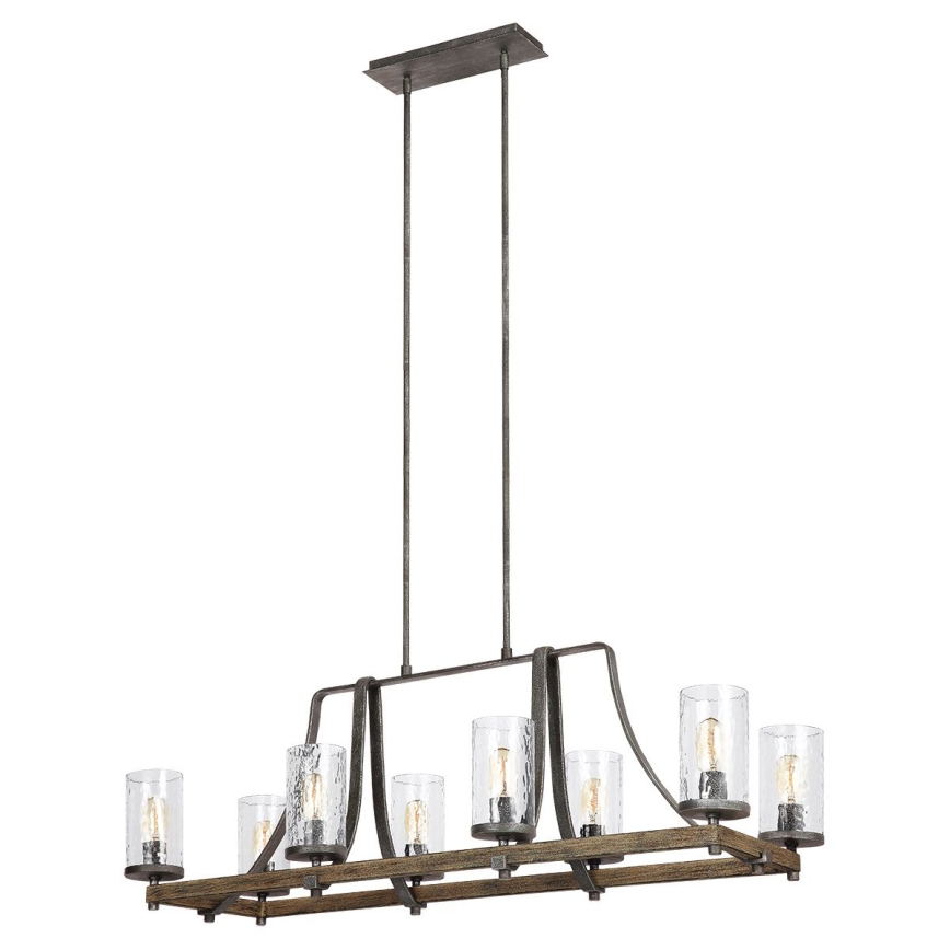 Quintiesse - Taklampa med stång ANGELO 8xE27/60W/230V ekfinish