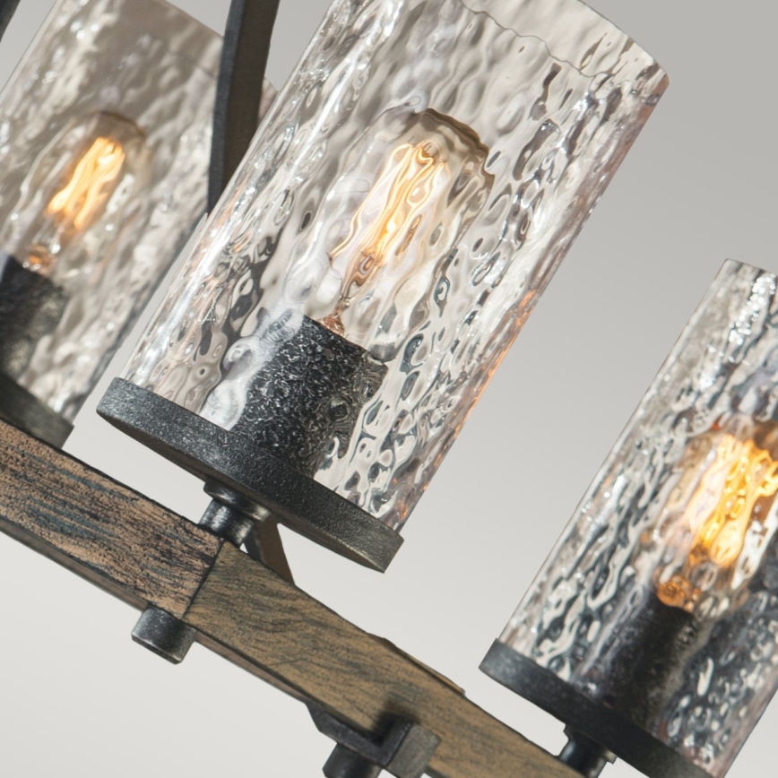 Quintiesse - Taklampa med stång ANGELO 8xE27/60W/230V ekfinish