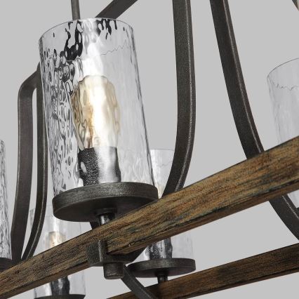 Quintiesse - Taklampa med stång ANGELO 8xE27/60W/230V ekfinish