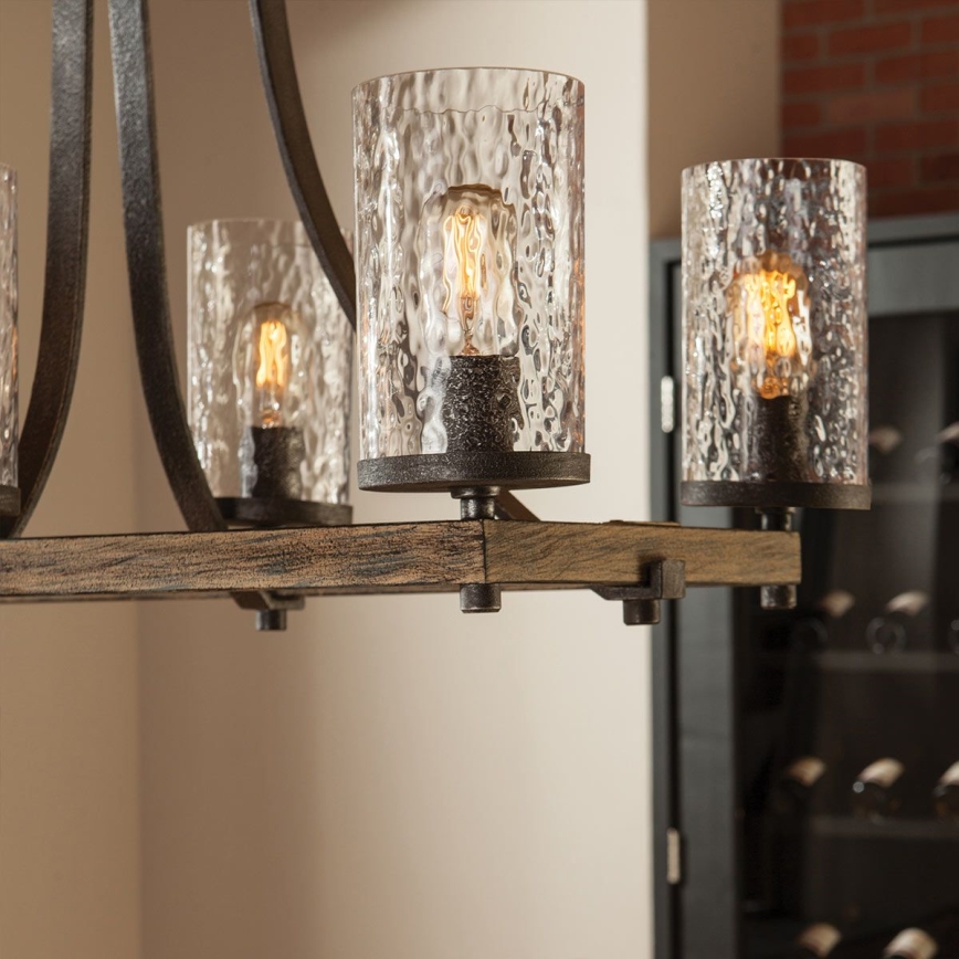 Quintiesse - Taklampa med stång ANGELO 8xE27/60W/230V ekfinish