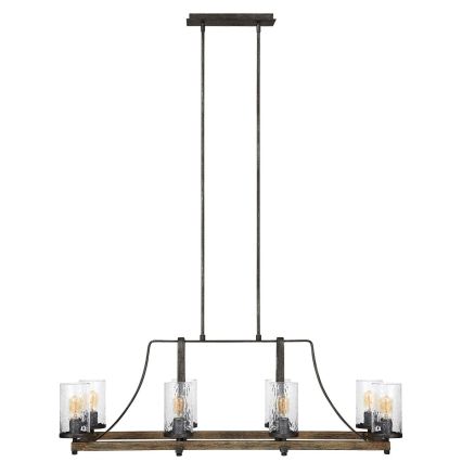 Quintiesse - Taklampa med stång ANGELO 8xE27/60W/230V ekfinish