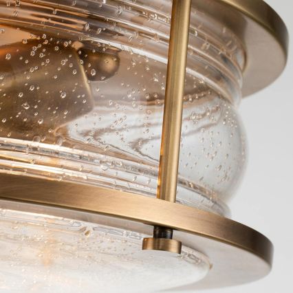 Quintiesse - Badrumstaklampa ASHLAND 2xE27/60W/230V Ø 30,5 cm IP44 guld