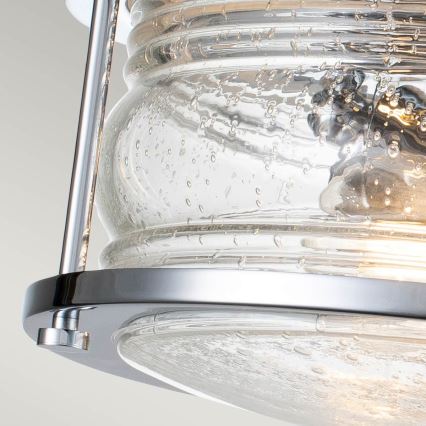 Quintiesse - Badrumsplafond ASHLAND 2xE27/60W/230V Ø 30,5 cm IP44 blank krom