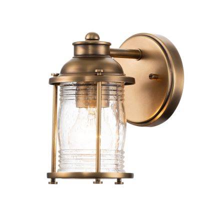 Quintiesse - Utomhusvägglampa ASHLAND BAY 1xE27/60W/230V IP44, bronsfärgad
