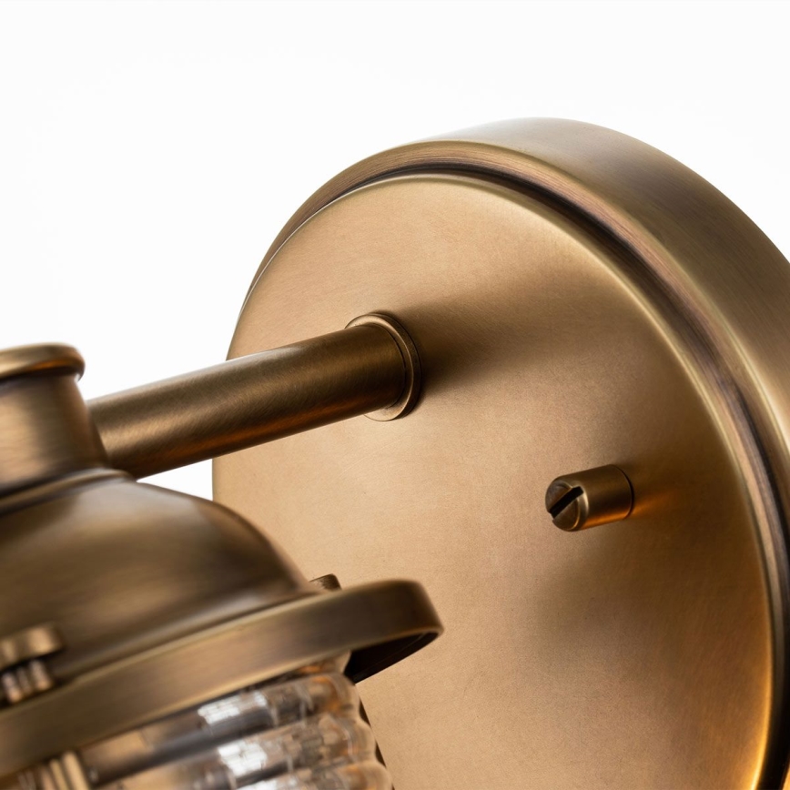 Quintiesse - Utomhusvägglampa ASHLAND BAY 1xE27/60W/230V IP44, bronsfärgad