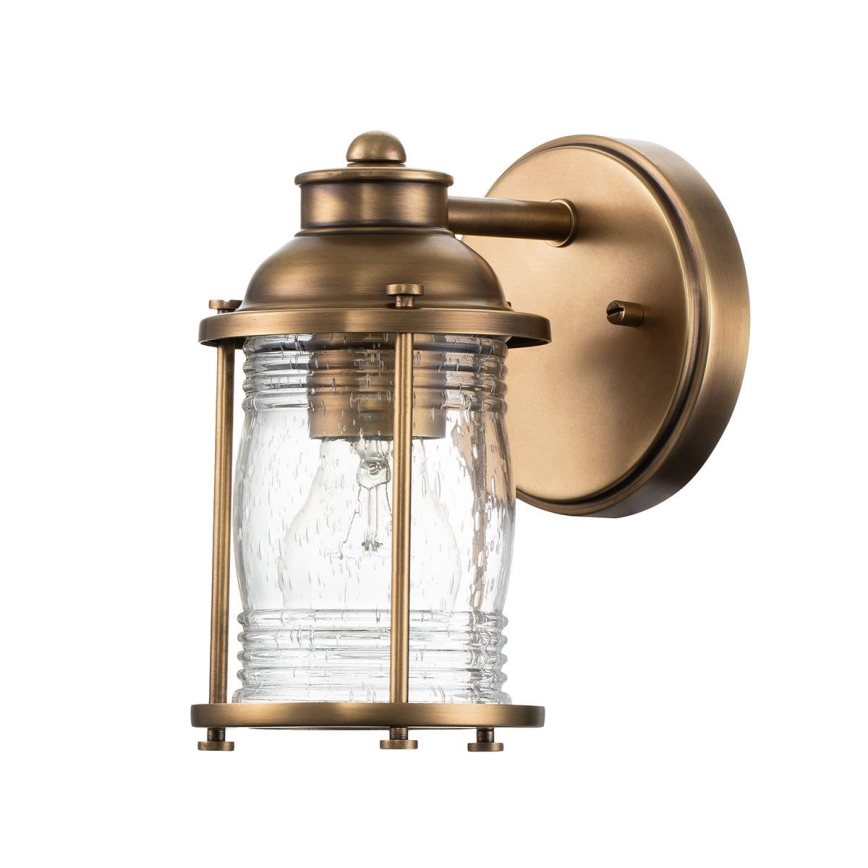 Quintiesse - Utomhusvägglampa ASHLAND BAY 1xE27/60W/230V IP44, bronsfärgad