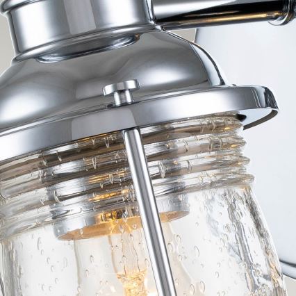 Quintiesse - Utomhusvägglampa ASHLAND BAY 1xE27/60W/230V IP44 blank krom