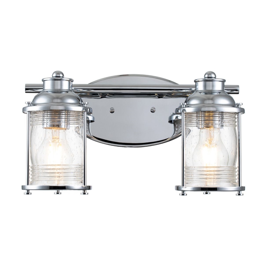 Quintiesse - Utomhusvägglampa ASHLAND BAY 2xE27/60W/230V IP44 blank krom
