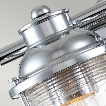 Quintiesse - Utomhusvägglampa ASHLAND BAY 2xE27/60W/230V IP44 blank krom