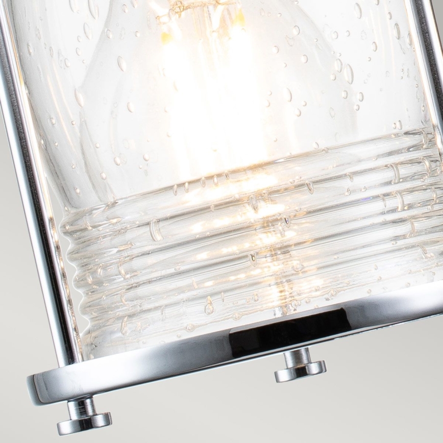 Quintiesse - Utomhusvägglampa ASHLAND BAY 2xE27/60W/230V IP44 blank krom