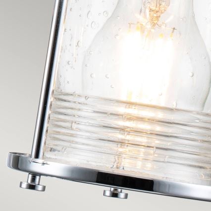 Quintiesse - Utomhusvägglampa ASHLAND BAY 3xE27/60W/230V IP44 blank krom