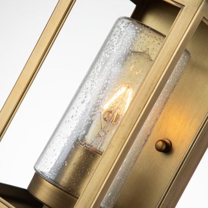 Quintiesse - Utomhusvägglampa ATWATER S 1xE27/60W/230V IP44 guldfärgad