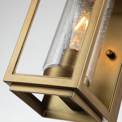 Quintiesse - Utomhusvägglampa ATWATER S 1xE27/60W/230V IP44 guldfärgad