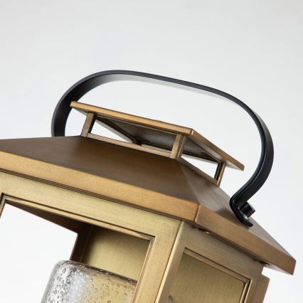 Quintiesse - Utomhusvägglampa ATWATER S 1xE27/60W/230V IP44 guldfärgad