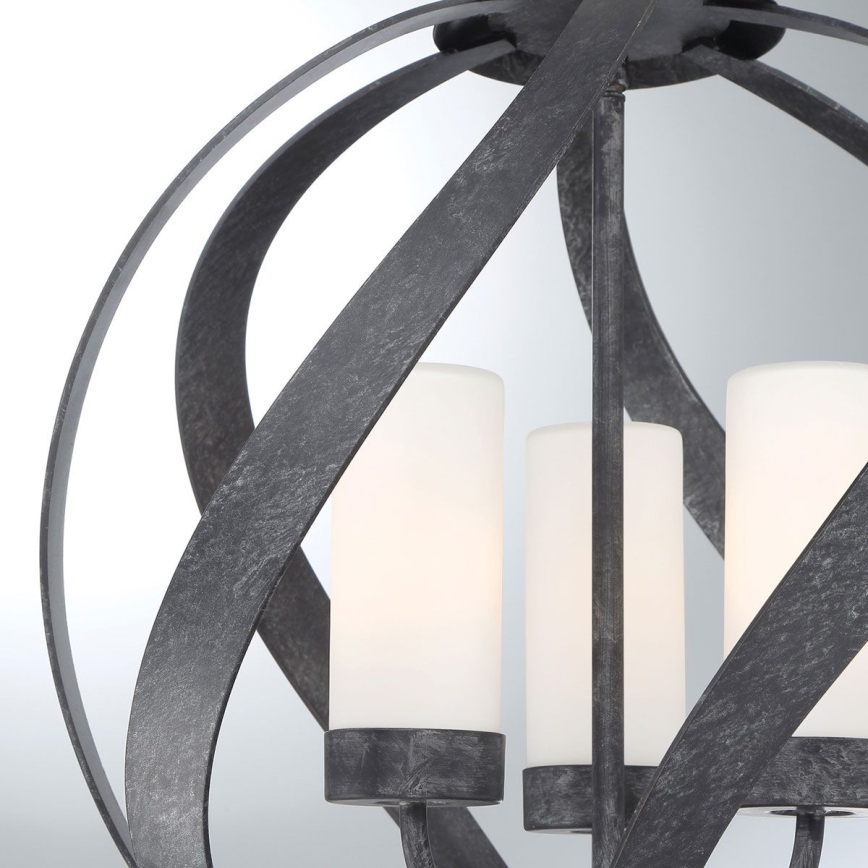 Quintiesse - Utomhuskrona med kedja BLACKSMITH, 3xE14/40W/230V, Ø 40,7 cm, IP44, svart